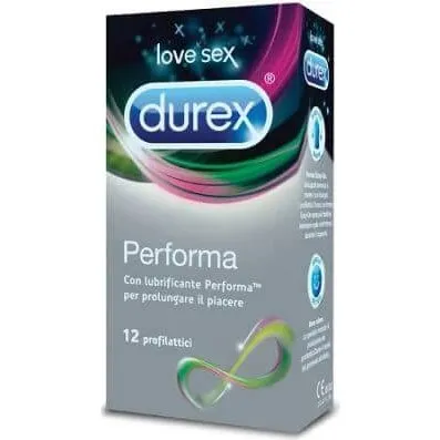 Durex Lunga Durata Preservativi Ritardanti con Performa - 12 Pezzi