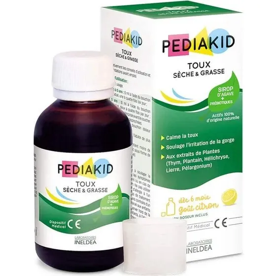 Pediakid Sciroppo Tosse Secca e Grassa Limone 125 ml