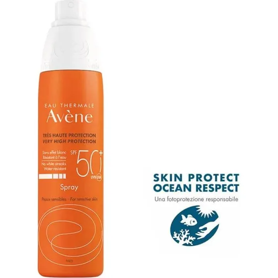 Avène Spray Solare SPF50+ per Pelli Sensibili, 200ml