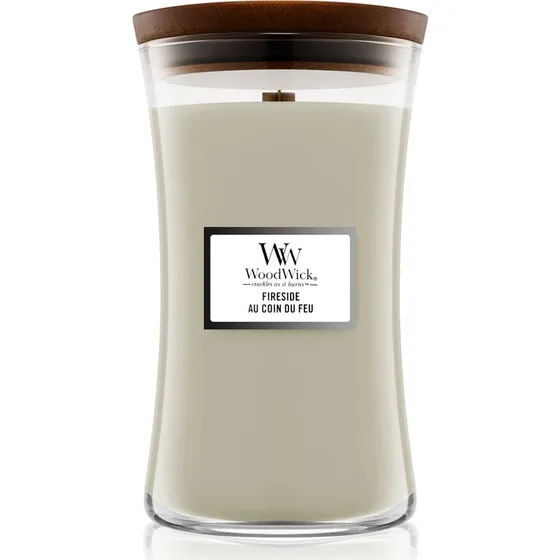 Woodwick Fireside Candela Profumata Grande in Vaso