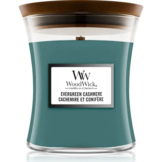 WoodWick Evergreen Cashmere Candela Profumata in Vaso