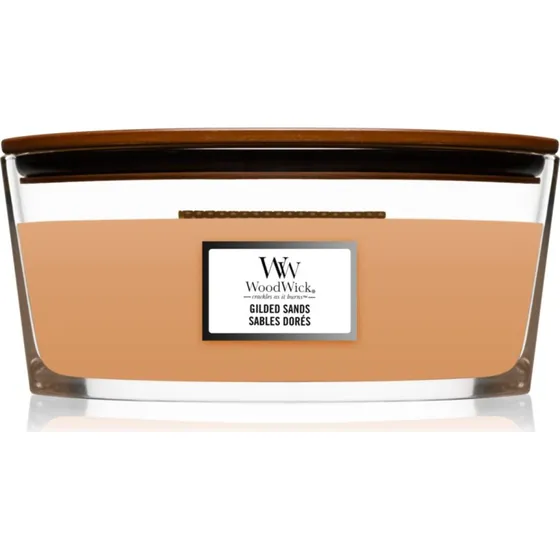 Woodwick Gilded Sands Candela Profumata con Stoppino in Legno