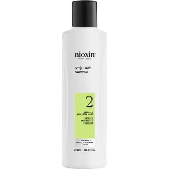 Nioxin System 2 Shampoo per Capelli Naturali con Diradamento 300 ml