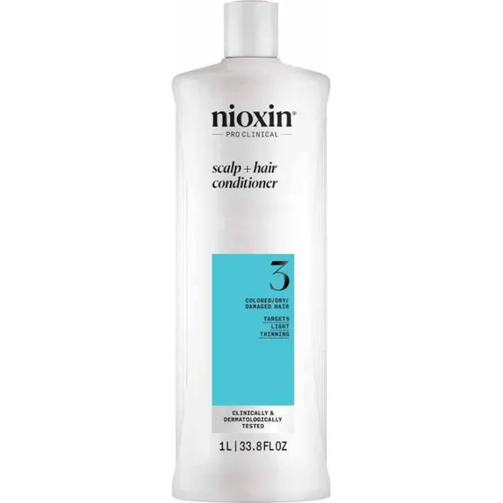 Nioxin Balsamo System 3 per Capelli Colorati, Secchi e Danneggiati 1L