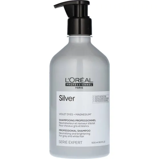 L'Oréal Paris Shampoo Argento 500 ml per Capelli Grigi e Bianchi
