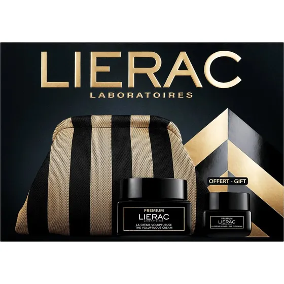 Lierac Premium Set: Crema Ricca 50ml + Contorno Occhi 20ml + Pochette