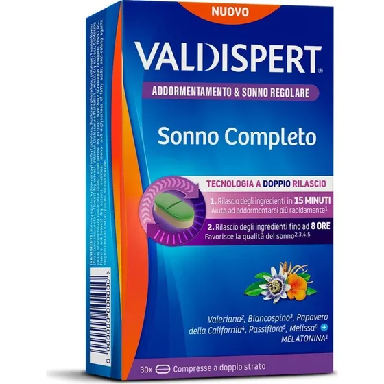 Valdispert Sonno Completo 30 Compresse a Doppio Strato