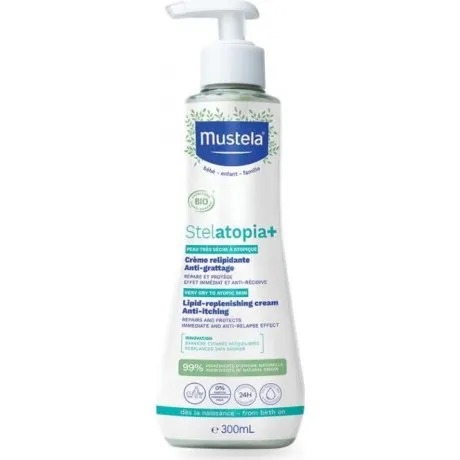 Mustela Stelatopia+ Crema Bio 300 ml Anti-Prurito Pelle Molto Secca
