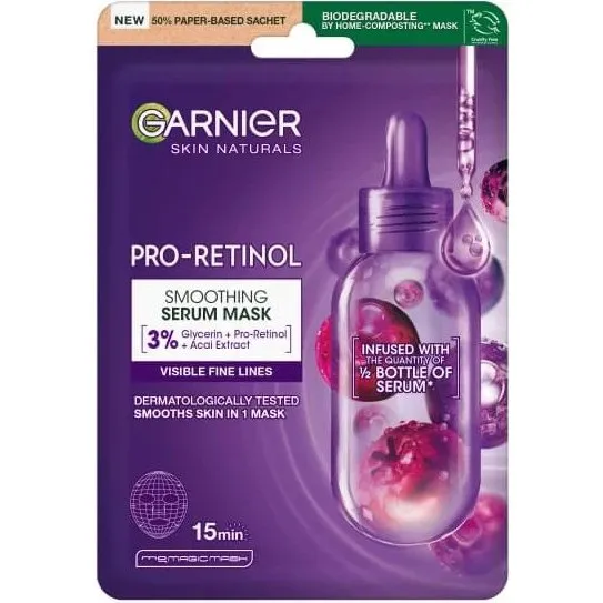 Garnier Skinactive Maschera-Siero Levigante con Pro-Retinolo 28 ml