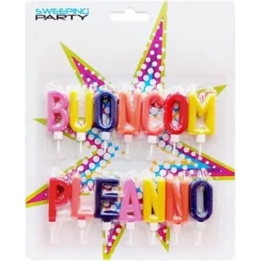 MV TECH Candeline Buon Compleanno Multicolor