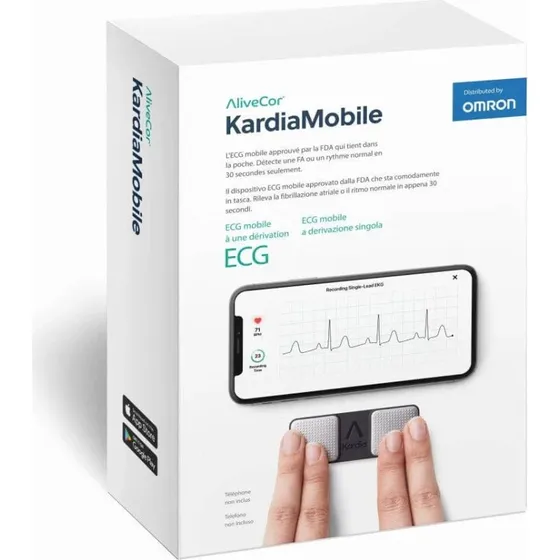 Omron AliveCor KardiaMobile 1L (KM-1L-E) ECG Portatile