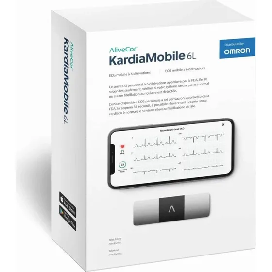 Omron AliveCor KardiaMobile 6L ECG Portatile