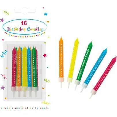 Candele di Buon Compleanno Colorate con Supporto 20 Pezzi