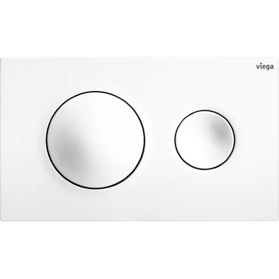 Viega Visign for Style 20 - Placca Doppio Pulsante Bianco Alpino