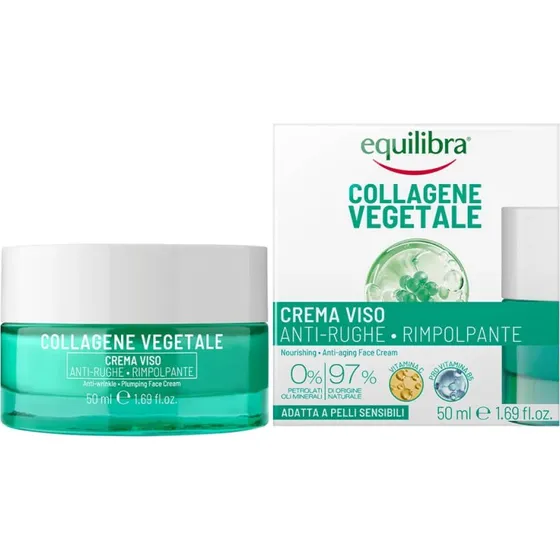 Equilibra Crema Viso Collagene Vegetale Anti-Rughe Rimpolpante 50 ml