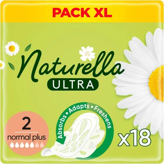 Naturella Ultra Normal Plus Assorbenti con Ali, 18 pz
