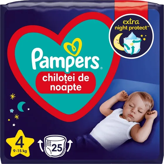 Pampers Night Pants Stop&Protect Pannolini Mutandina n. 4 (9-15 kg)
