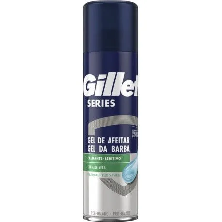 Gillette Gel Da Barba Lenitivo con Aloe Vera per Pelle Sensibile 200ml