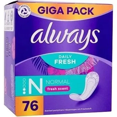 Always Dailies Salvaslip Fresh & Protect Normal 76 St
