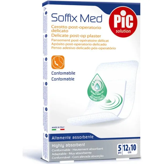 Pic Soffix Med 10x12cm 5 pezzi - Cerotto Post-operatorio Antibatterico
