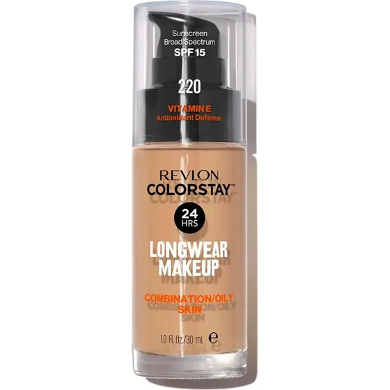 Revlon ColorStay Fondotinta 220 Natural Beige per Pelli Miste e Grasse
