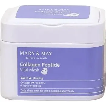 Mary & May Vital Peptide Collagen Mask, 30 pezzi