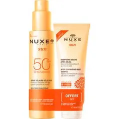 NUXE SUN Duo Spray Solare SPF50 e Gel Doccia Doposole