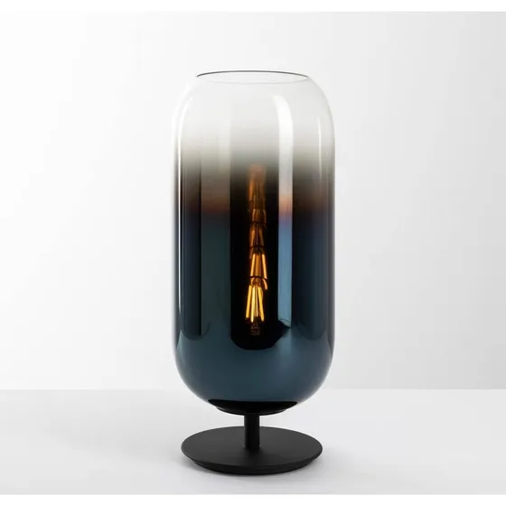 Artemide Gople Mini Lampada da Tavolo Blu/Nero