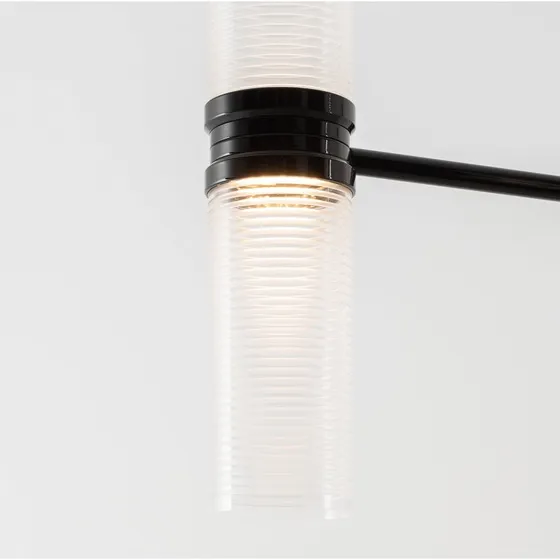 Artemide Zephyr Linear Lampada LED a sospensione, Nero, 160 cm