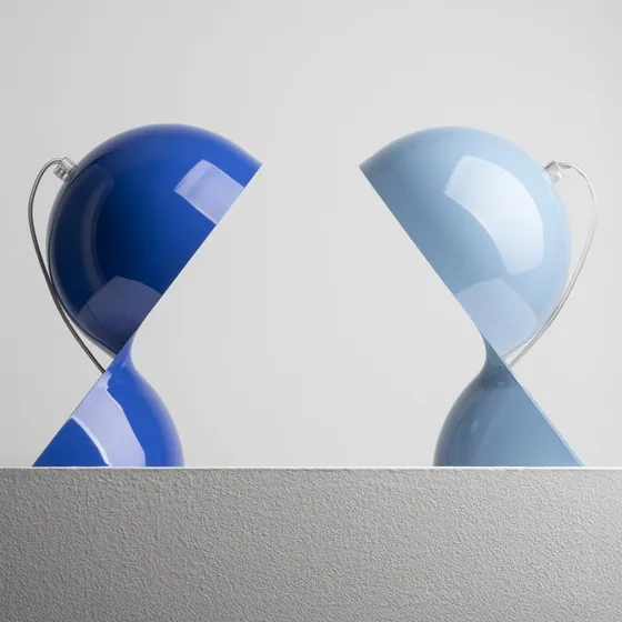Artemide Dalú Lampada da Tavolo in Policarbonato, Azzurro, 26 cm
