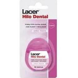 Lacer Filo Interdentale Extra Soft con Fluoro e Triclosan, 50m