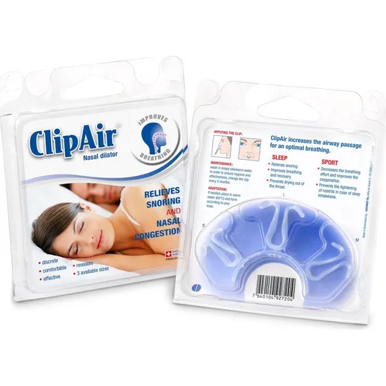 ClipAir Dilatatore Nasale in Silicone - Set 3 Misure (S, M, L)