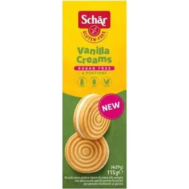 Dr. Schär Biscotti Senza Glutine con Crema alla Vaniglia 115g