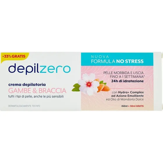 Depilzero Crema Depilatoria Gambe e Braccia - 256g