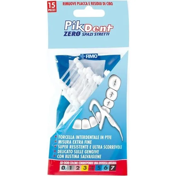 Fimo Pikdent Zero Forcelle Interdentali Spazi Stretti 15 Pezzi