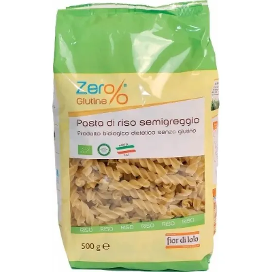 Fior Di Loto Fusilli di Riso Semireggreggio Bio Senza Glutine 500g