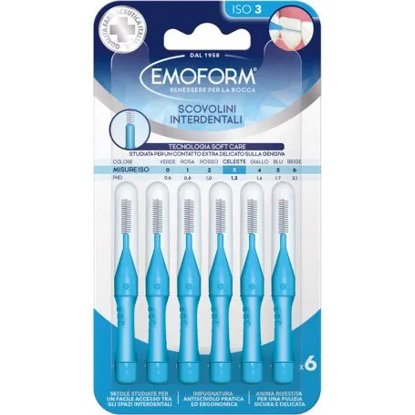 Emoform Scovolino Interdentale ISO 3 Celeste