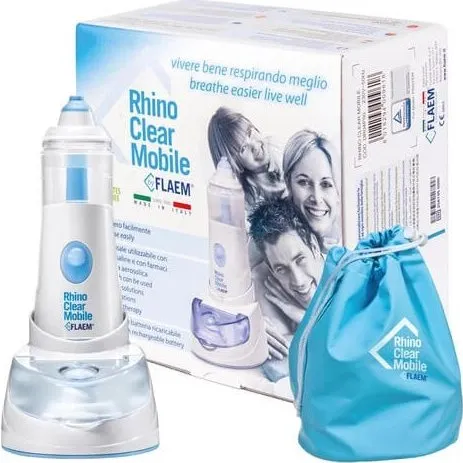 FLAEM Rhino Clear Mobile - Irrigatore Nasale e Sinusale Senza Fili