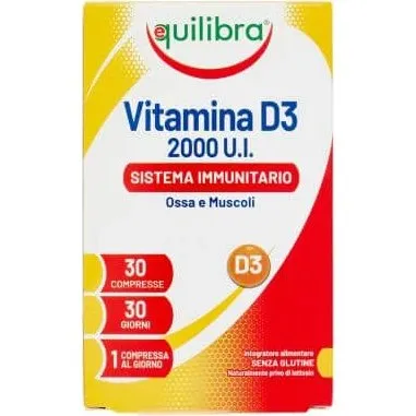 Equilibra Vitamina D3 Integratore Sistema Immunitario 30 Compresse