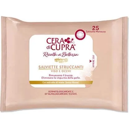 Cera di Cupra Salviettine Struccanti Viso e Occhi, 25 Pezzi