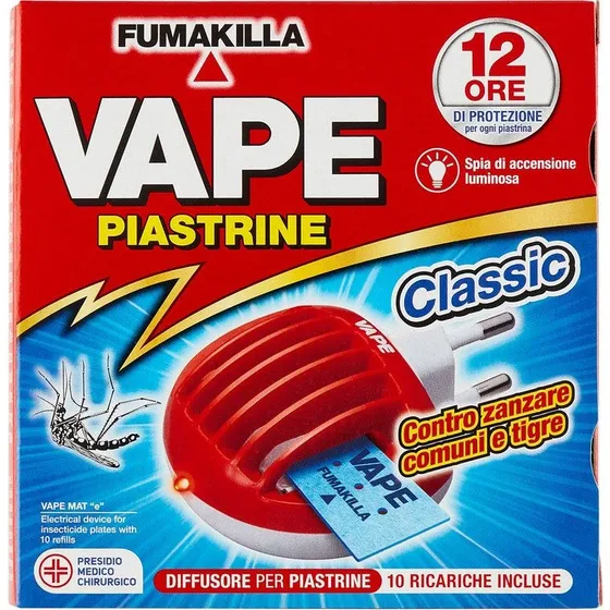 Vape Elettroemanatore a Spina con 10 Piastrine Classic