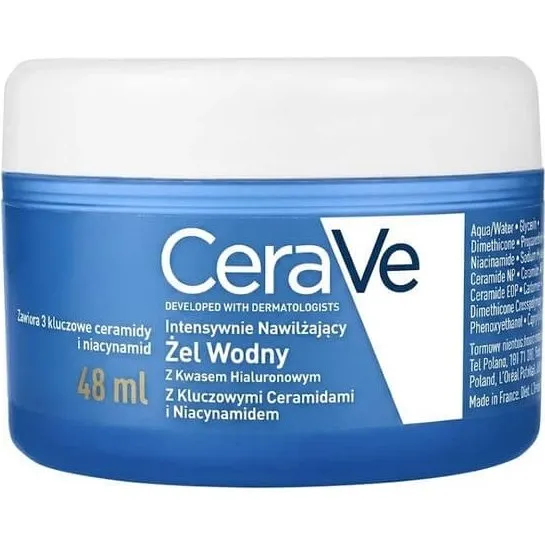 CeraVe Water Gel Idratante con Acido Ialuronico, 48 g