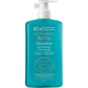 Avène Cleanance Gel Detergente per Pelle Grassa, 2x400ml