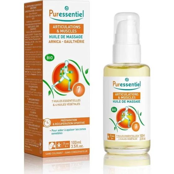 Puressentiel Olio da Massaggio Biologico Articolazioni e Muscoli 100ml