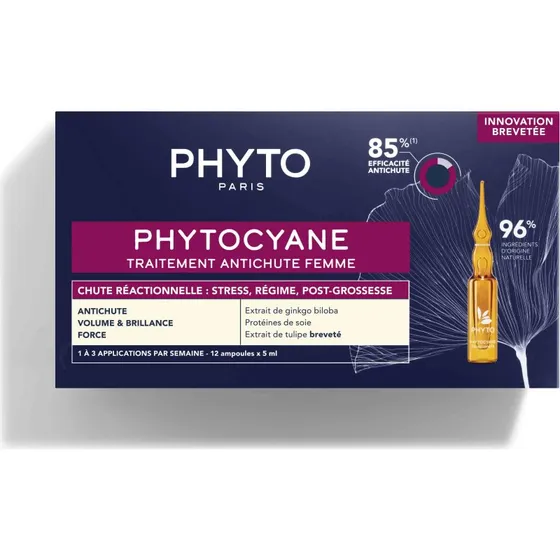 Phyto Phytocyane Trattamento Anticaduta Capelli per Donne, 12x5ml