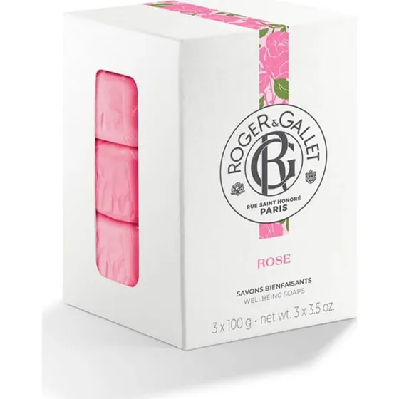 Roger & Gallet Rose Savons Parfumés 3x100g - Set Sapone Rilassante