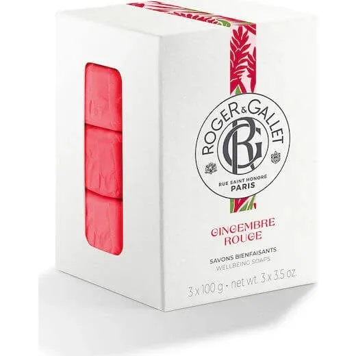 Roger & Gallet Gingembre Rouge Saponette Profumate 3x100g