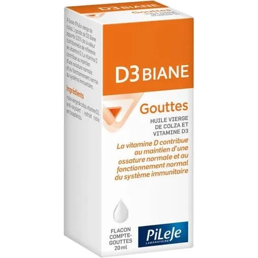 PiLeJe D3 Biane - Vitamina D3 in Gocce, 20 ml