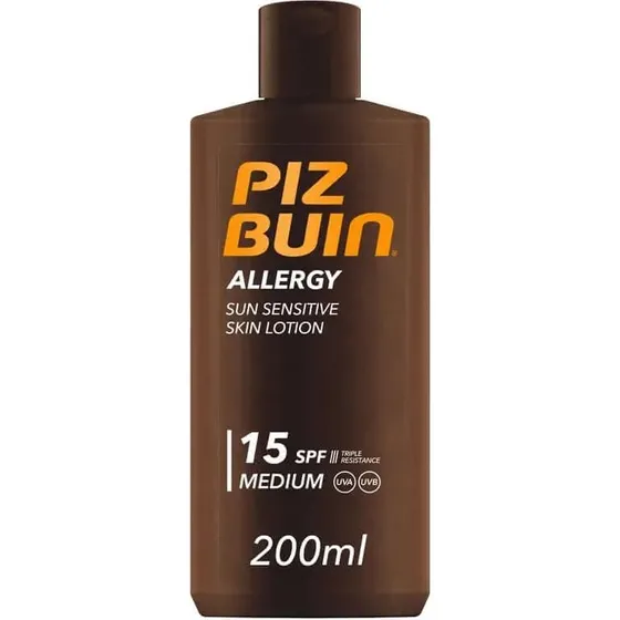 Piz Buin Lozione per Pelli Sensibili SPF 15, 200 ml