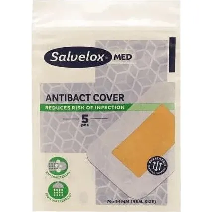 Salvelox Med Antibact Cover Cerotti 76mm x 54mm - 5 pz